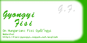 gyongyi fisi business card